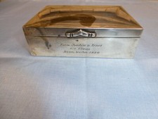 KA1309-830er Silber Zigretten dose alt H&ouml;he 3 cm La 11,5 breit 8,5 cm Ge146 Gra