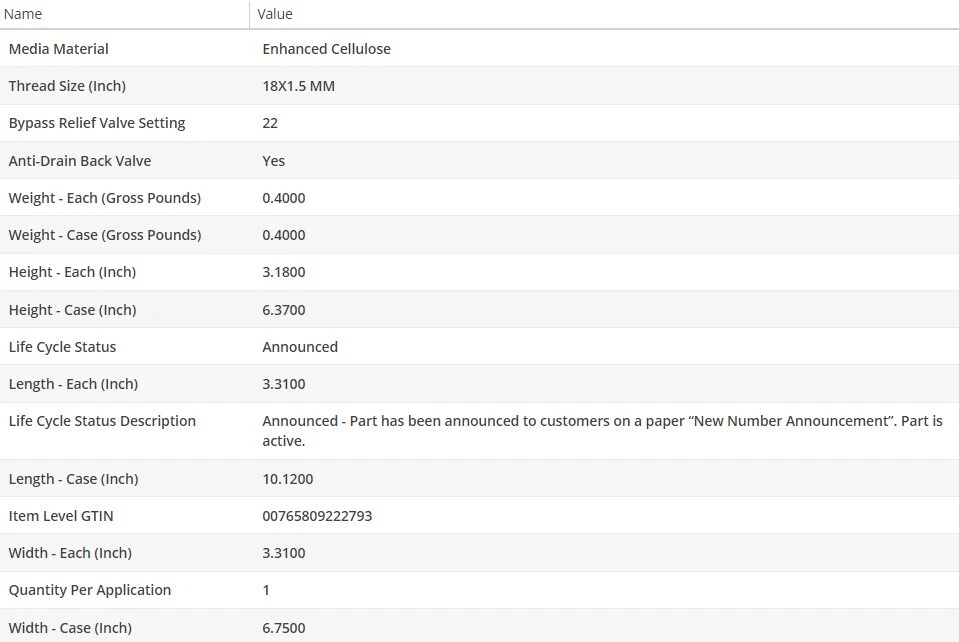 Filtro de aceite tipo OEM WIX para Chevrolet Spark 2011-2015 L4-1,2 L Foto 4 de 4