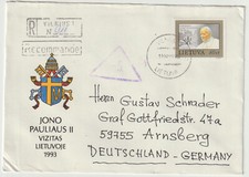 LITAUEN SCHMUCKUMSCHLAG PAPST JOHANNES PAUL II R - BRIEF