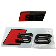 Original Audi S6 A6 C6 C7 C8 Kühlergrill + Heck Schriftzug Emblem Logo Schwarz