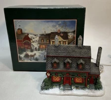 Lang and Wise Christmas Tea Shoppe Folk Art Village 1996 Lighted First Edition
