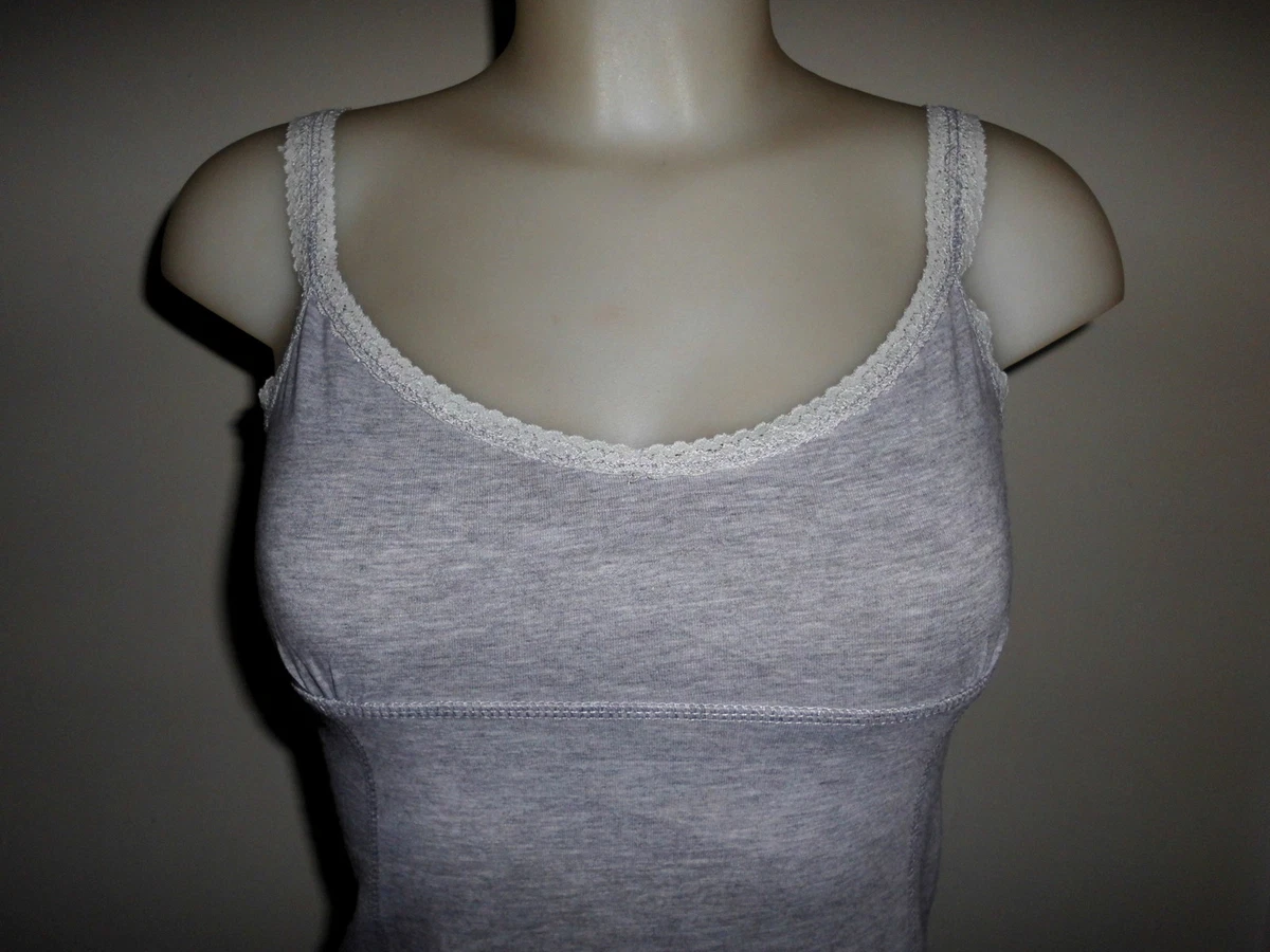 MOULANT DEBARDEUR FEMME PIMKIE GRIS DENTELLE AU BRETELLE ET