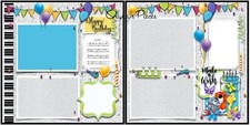 Happy Birthday - Pre made Scrapbook Pages PRINTED Layout - OliviasPieces