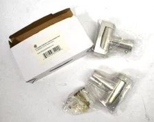 Delaney Hardware End Pieces Wall Mounting For 5' Chrome Curved Shower Rod