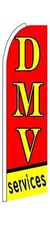 DMV SERVICES 3’ Wide Flutter Advertising Swooper Feather Banner Flag Only