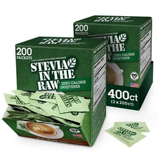 200 Count Stevia In The Raw Sugar Substitute Plant Based Zero Calorie Sweetener