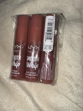 3 NYX Smooth Whip Matte Lip Cream, Long Lasting #WMLC03 Latte Foam New Set