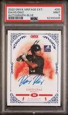 2022 Onyx Extended On Card AUTO Blue Ink DAVIS DIAZ Vanderbilt Commodores PSA 9