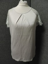 Marble Lace Sleeve Top Silver M RRP £34 TD8 XX 04