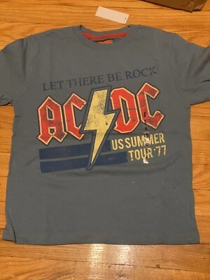 ACDC AC/DC Let There Be Rock Kids T Shirt Licensed Rock N Roll Music Band Youth Small