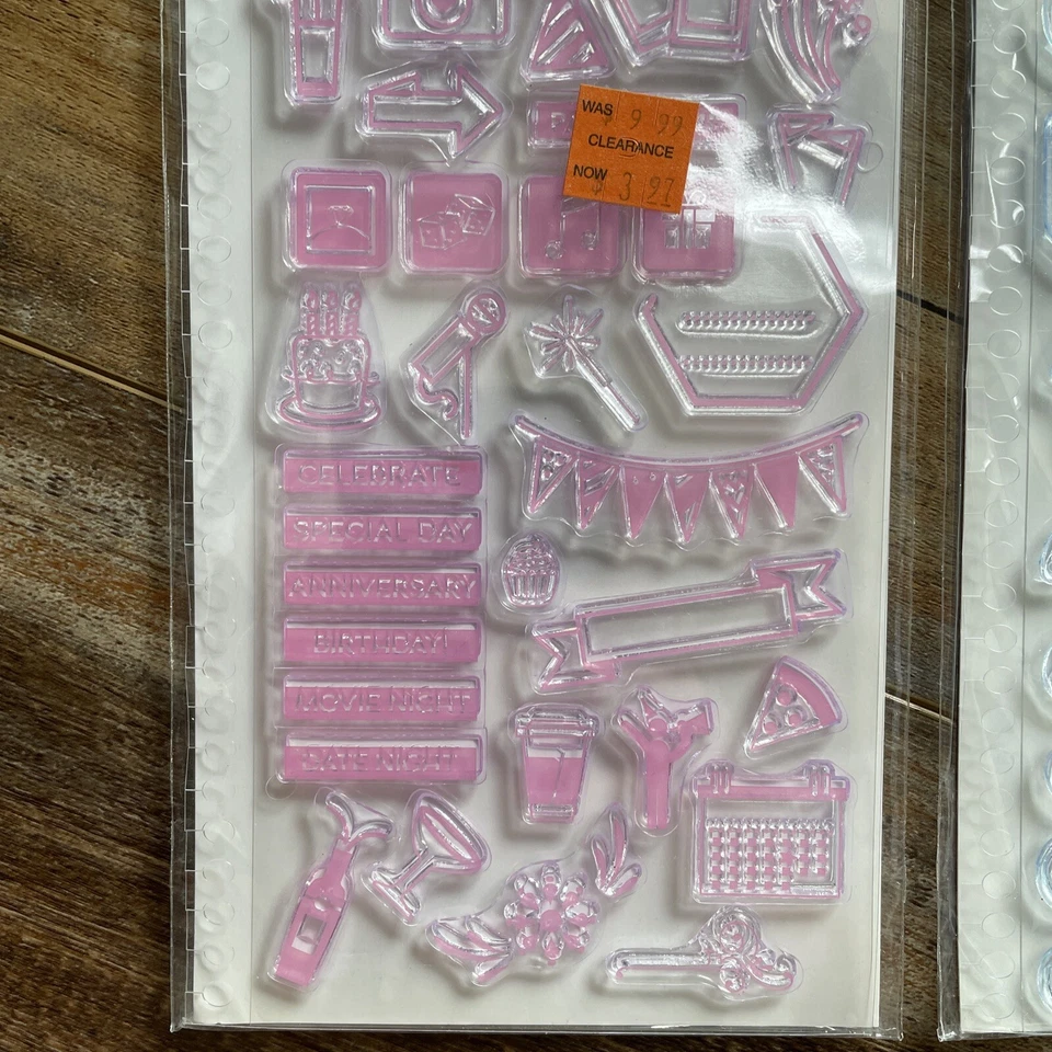 Recuerdos Año Creativo 45 piezas Fiesta Hora Estampillas Transparentes Cumpleaños Aniversario  Foto 3 de 4