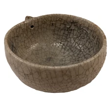 Japanese Oyama 大山 Tottori Pottery Ceramic Spouted Sake Cup Guinomi Celadon Glaze