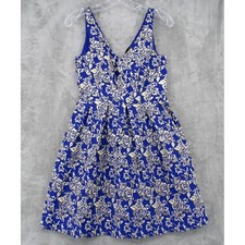 Kaya & Sloane Dress Juniors Size S Jacquard Floral Fairy Iridescent Evening Blue