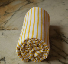 2.5 Yard White Yellow Hand Block Fabric 100 Cotton NO TARRIF CHARGES 100 KK9
