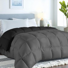 Reversible Comforter - King Size Duvet Insert - All Season Soft Quilted Comfo...