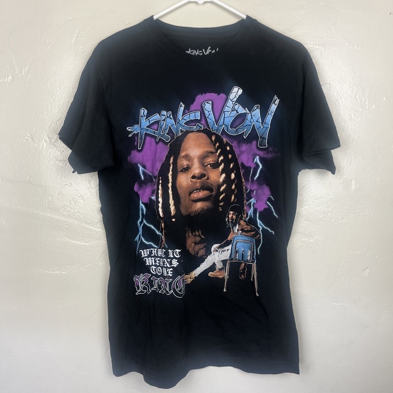 King Von “What It Means To Be King” T-Shirt Men’s Size Medium Big Graphic Rap T