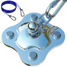 Dog Tie Out Cable and Stake,Heavy Duty Stakes for Outside,45FT Tangle-Free Ru...