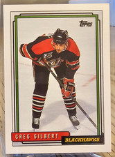 1992-93 Topps Greg Gilbert #218 Chicago Blackhawks