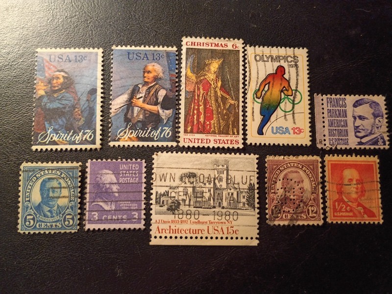 5 ASSORTED STAMPS FROM THE UNITED STATES