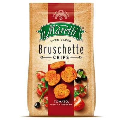 Maretti Bruschette Chips mit Tomate Olive und Oregano Geschmack 150g