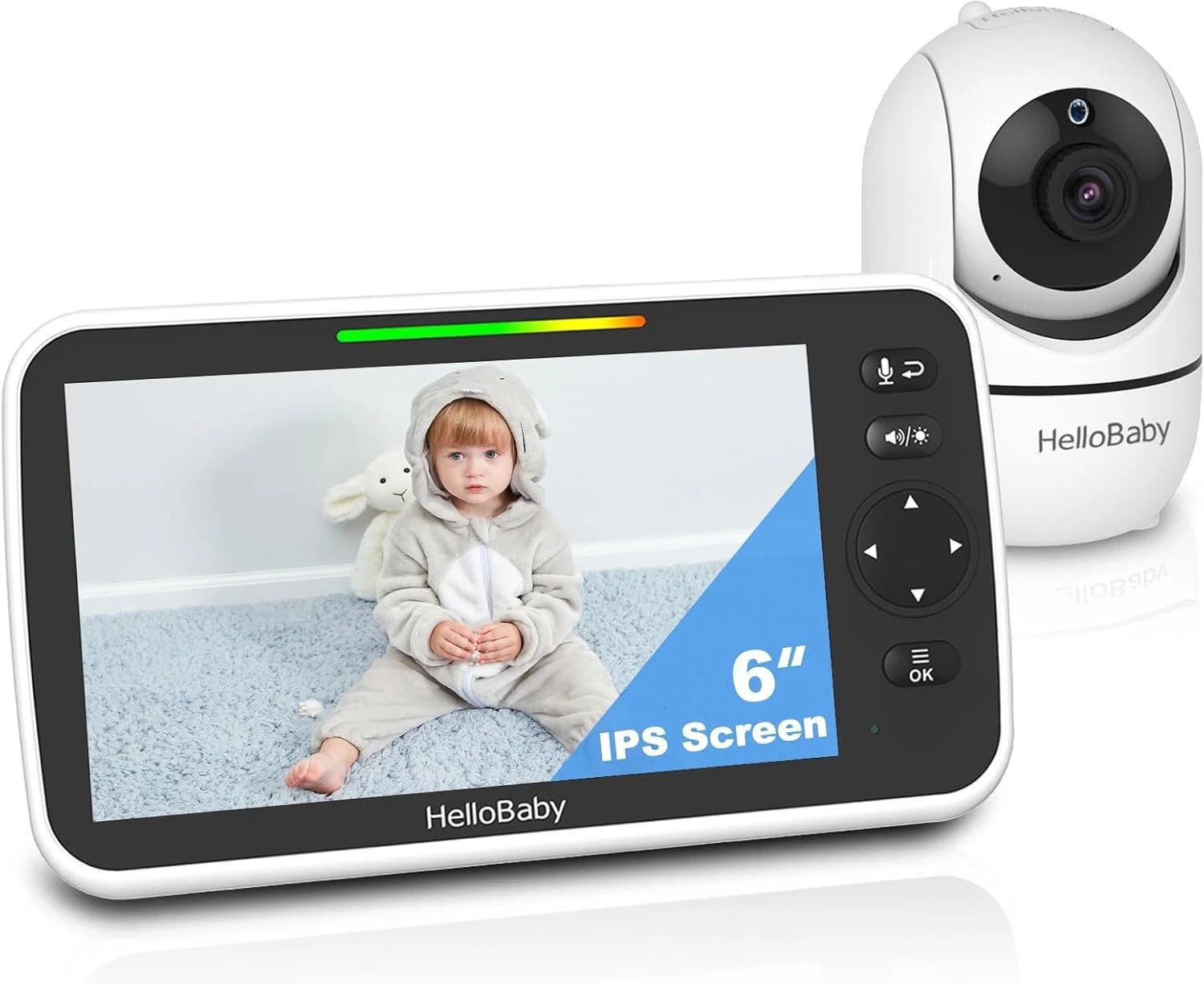 HelloBaby 6'' World First IPS 30H Battery Split-Screen Baby Monitor HB6550PLUS
Opens in a new window
