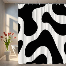 Modern Black and White Shower Curtain for Stylish Bathrooms