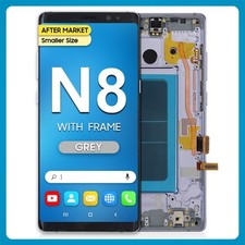For Samsung Note 8 Grey LCD Screen Touch  Frame Compatible Replacement Display