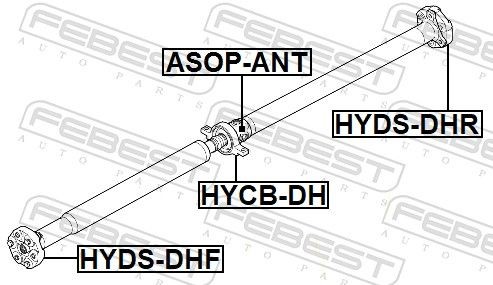 HYDS-DHF GELENK GELENK VORNE AM BESTEN FÜR HYUNDAI GENESIS - Bild 3 von 6