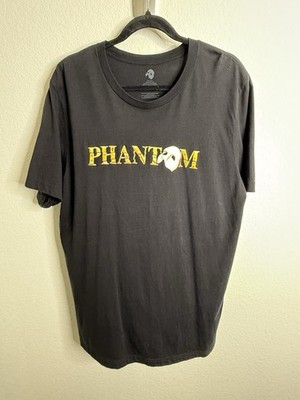 Phantom of  the Opera Men s Short Sleeve T-Shirt Black  with Mask logo Size XL