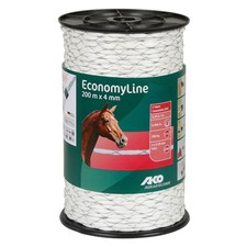 AKO EconomyLine Weidezaunseil, kreuzgewickelt, wei&szlig; &Oslash;4 mm, 0,35 Ohm/m, 200m