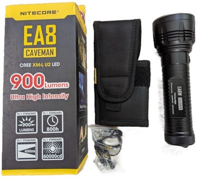 Nitecore EA8 Caveman Taschenlampe wie neu OVP 900lm CreeXM-L U2 LED