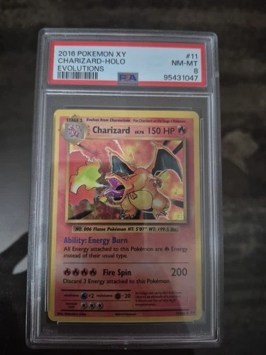 Pokémon XY Evolutions Charizard Holo 11/108 PSA 8