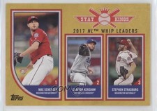2018 Topps Big League Stat Kings Trio Gold Stephen Strasburg Max Scherzer 0r6v