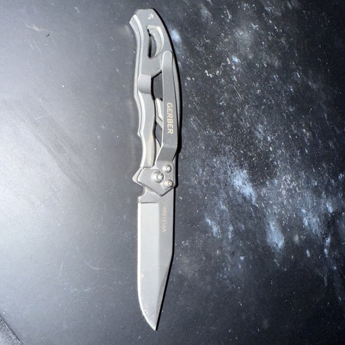 Gerber Mini Paraframe Knife Frame Lock Plain Edge Blade Stainless - 第 3/3 張圖片