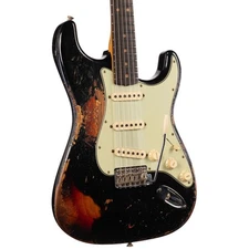 Fender Custom Shop 1963 Stratocaster Super Heavy Relic Black/3Color Sunburst 357