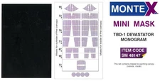 Montex 1/48 DOUGLAS TBD-1 DEVASTATOR CANOPY PAINT MASK Monogram