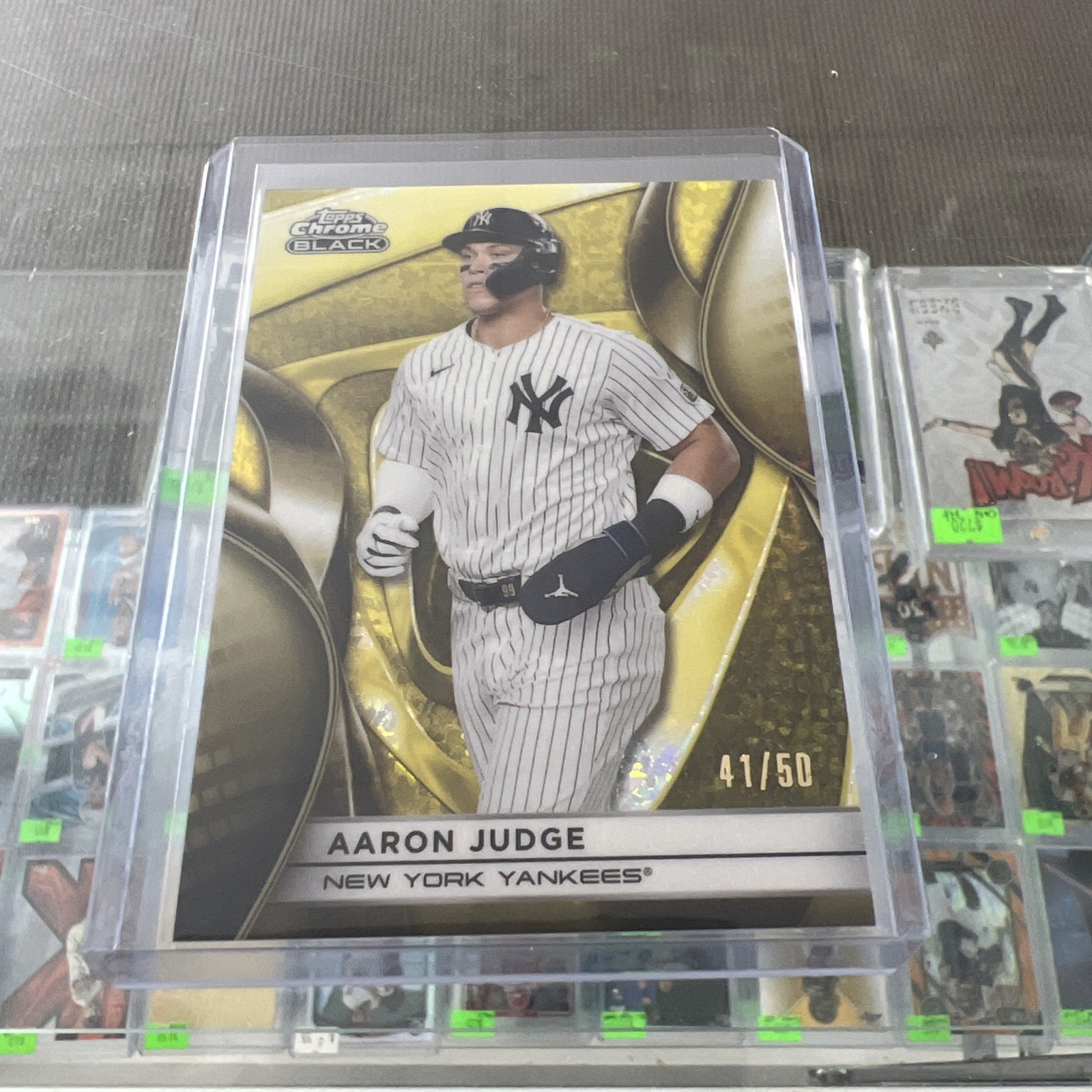 Aaron Judge 2025 Topps Chrome Black #99 Gold Refractor /50 Price 
