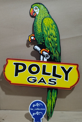 #ad Polly Gas Porcelain Enamel Sign 36 x 23 Inches 1 Sided $149.00