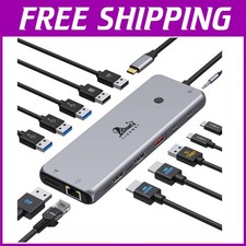 Laptop Docking Station Triple 4K Display 8 USB Ports