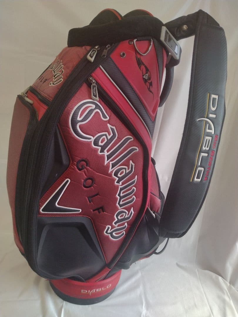 Callaway DIABLO Red/Black staff bag cart bag golf caddy bag rare