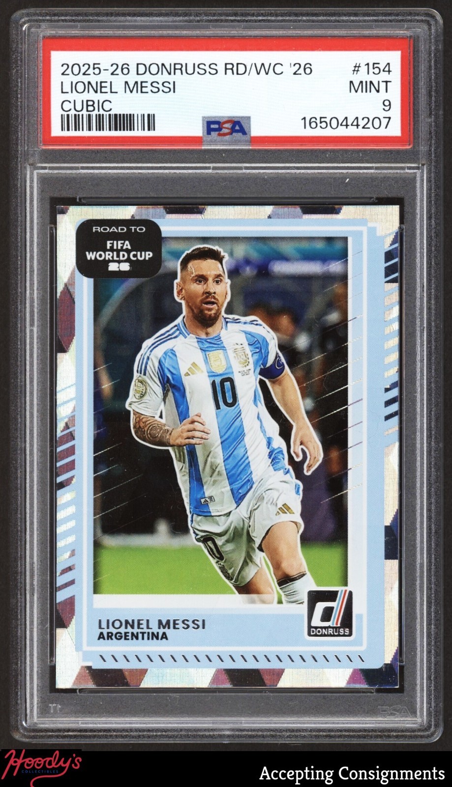 2025-26 Donruss FIFA World Cup Cubic Lionel Messi ARGENTINA PSA 9 MINT
