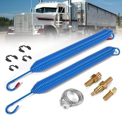 2pcs Hood Springs, Cable and Stud Bolts w/Retaining Rings, Fit for Peterbilt 357