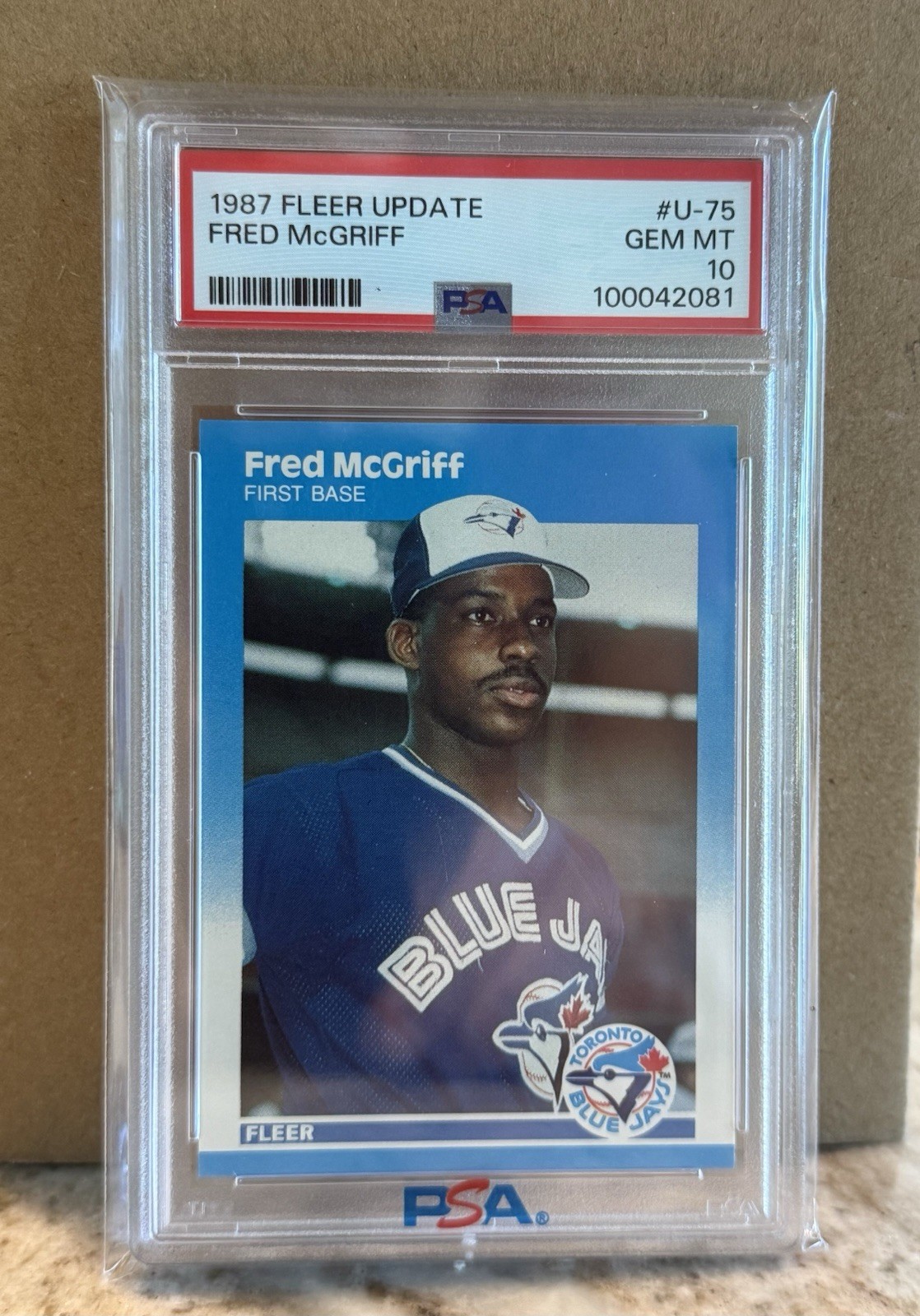 1987 Fleer Update Fred McGriff #U-75- HOF Rookie RC - PSA 10 GEM MINT
