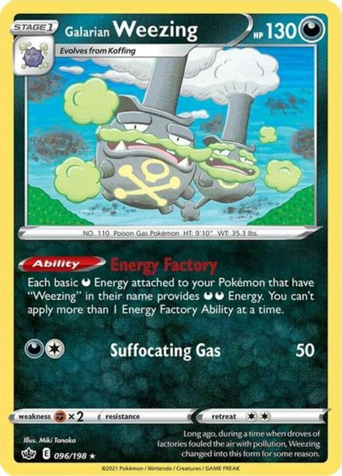 Galarian Weezing - 096/198 - Rare - Near Mint