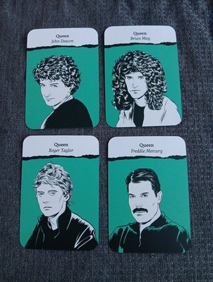 Queen band lot of (4) Come Together Cards John Brian Roger Freddie 