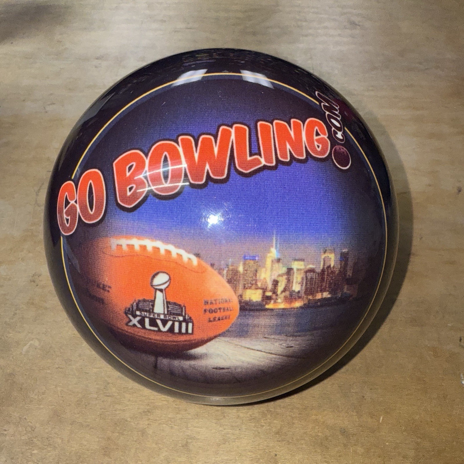 NEW 16 Lb OTB gobowling.com Super Bowl XLVIII Bowling Ball N