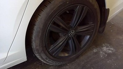 Used Wheel fits: 2022 Volkswagen Jetta 17x7 painted dark gray Grade A