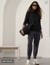 Athleta Alpine Turtleneck Wool Sweater Size S Small Black 466750 New