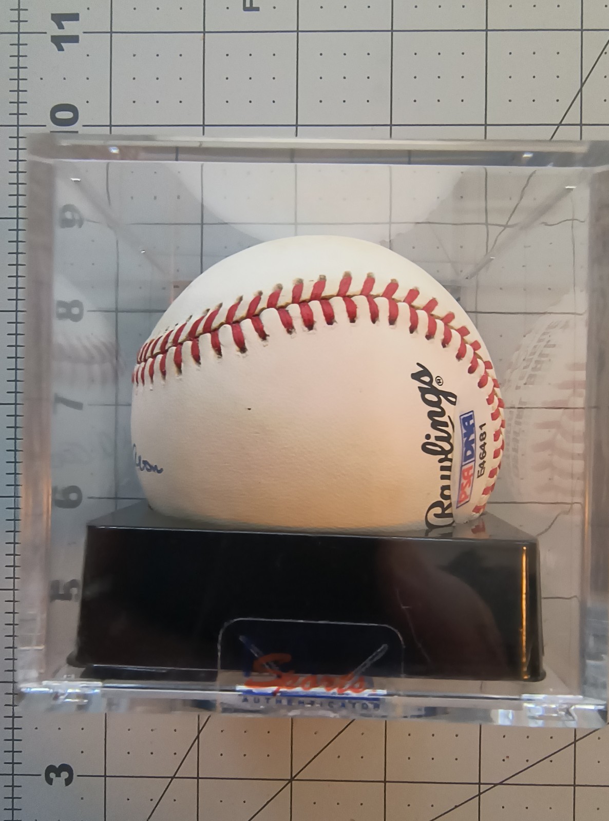 PSA DNA Hank Aaron autographed baseball SSB - Sweet Spot NM - MT 8.5 view 6