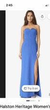Halston Heritage Blue Strapless Dress size 4